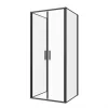 Sanotechnik Sanoslim Black 100x80x80 falsíkra szerelhető nyílóajtós zuhanykabin