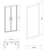 Sanotechnik Sanoslim Black 100x80 cm nyílóajtós zuhanykabin
