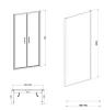 Sanotechnik Sanoslim Black 100x90 cm nyílóajtós zuhanykabin