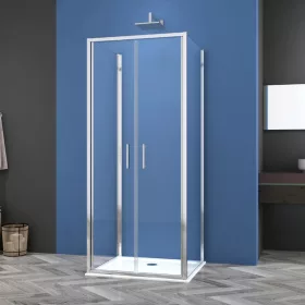   Sanotechnik Sanoslim 100x80x80 falsíkra szerelhető nyílóajtós zuhanykabin