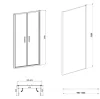 Sanotechnik Sanoslim Black 80x100 cm nyílóajtós zuhanykabin