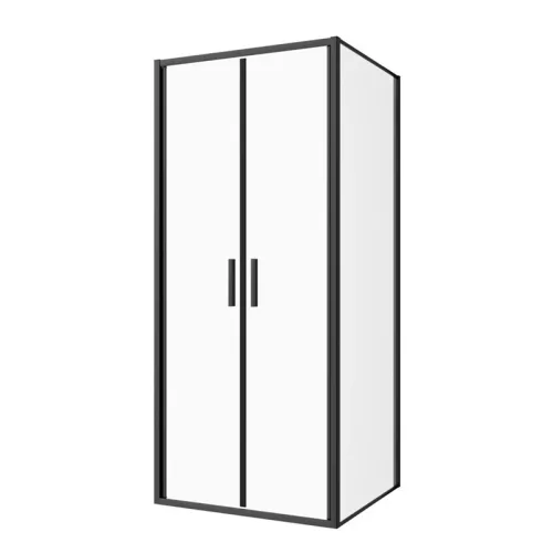 Sanotechnik Sanoslim Black 80x90 cm nyílóajtós zuhanykabin