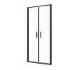 Sanotechnik Sanoslim Black 80 cm kétszárnyú zuhanyajtó