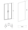 Sanotechnik Sanoslim 80x80 cm nyílóajtós zuhanykabin
