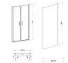 Sanotechnik Sanoslim 80x90 cm nyílóajtós zuhanykabin