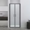Sanotechnik Sanoslim Black 90 cm kétszárnyú zuhanyajtó