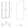 Sanotechnik Sanoslim Black 90x80x80 falsíkra szerelhető nyílóajtós zuhanykabin