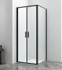 Sanotechnik Sanoslim Black 90x90 cm nyílóajtós zuhanykabin
