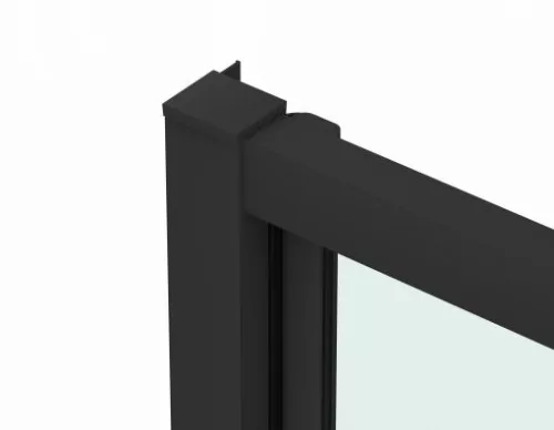Sanotechnik Sanoslim Black 90x90x90 falsíkra szerelhető nyílóajtós zuhanykabin