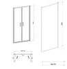 Sanotechnik Sanoslim Black 90x90 cm nyílóajtós zuhanykabin