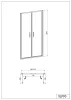 Sanotechnik Sanoslim 90 cm kétszárnyú zuhanyajtó