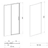 Sanotechnik Sanoslim Black 100x100x100 falsíkra szerelhető tolóajtós zuhanykabin