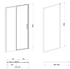Sanotechnik Sanoslim Black 100x100 cm tolóajtós zuhanykabin