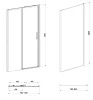 Sanotechnik Sanoslim Black 100x80 cm tolóajtós zuhanykabin