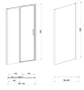 Sanotechnik Sanoslim 100x80x80 falsíkra szerelhető tolóajtós zuhanykabin
