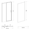 Sanotechnik Sanoslim Black 120x100 cm tolóajtós zuhanykabin