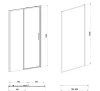 Sanotechnik Sanoslim Black 120x80 cm tolóajtós zuhanykabin