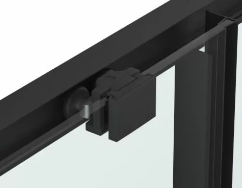 Sanotechnik Sanoslim Black 120x90x90 falsíkra szerelhető tolóajtós zuhanykabin