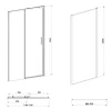 Sanotechnik Sanoslim Black 120x90x90 falsíkra szerelhető tolóajtós zuhanykabin