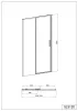 Sanotechnik Sanoslim Black 120 cm tolóajtós zuhanyajtó