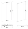 Sanotechnik Sanoslim 120x100x100 falsíkra szerelhető tolóajtós zuhanykabin