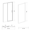Sanotechnik Sanoslim 140x100 cm tolóajtós zuhanykabin
