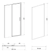 Sanotechnik Sanoslim 140x80x80 falsíkra szerelhető tolóajtós zuhanykabin