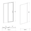 Sanotechnik Sanoslim 140x90x90 falsíkra szerelhető tolóajtós zuhanykabin