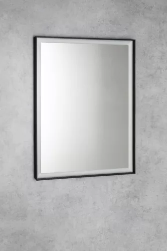 Sapho Sort 60x80 cm tükör LED világítással, matt fekete