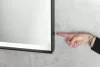 Sapho Sort 60x80 cm tükör LED világítással, matt fekete
