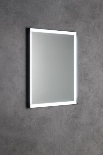 Sapho Sort 60x80 cm tükör LED világítással, matt fekete