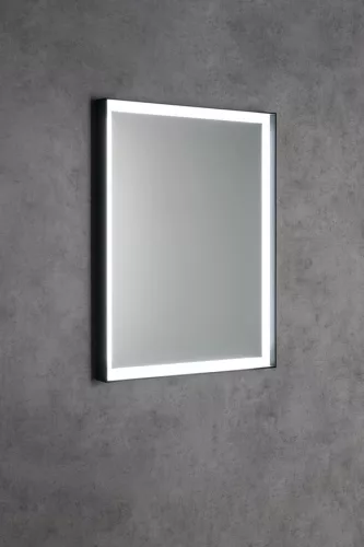 Sapho Sort 60x80 cm tükör LED világítással, matt fekete