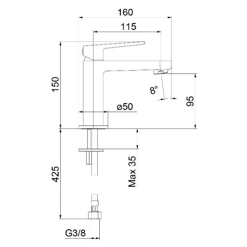 Sapho  Tursi mosdó csaptelep