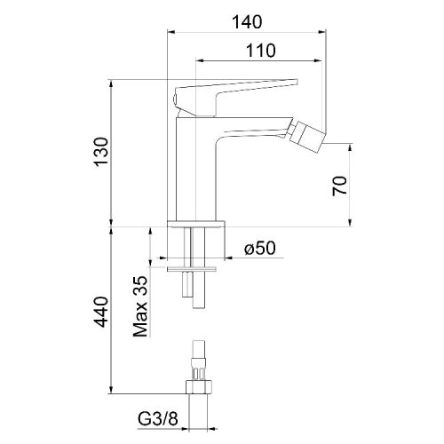 Sapho  Tursi bidet csaptelep