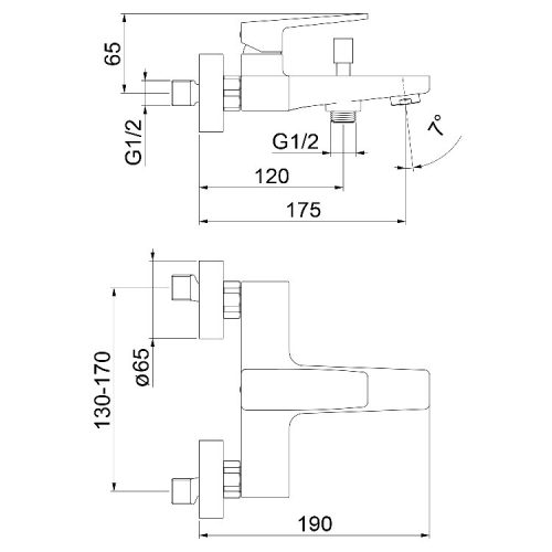 Sapho  Tursi kádtöltő csaptelep