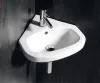Vitroya 46x46 sarok mosdó beépítve