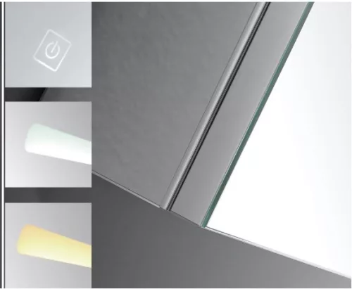Bali 60 cm tükrösszekrény LED részletek