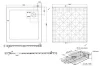 SMC 90x90 szögletes lapos akril zuhanytálca mérete