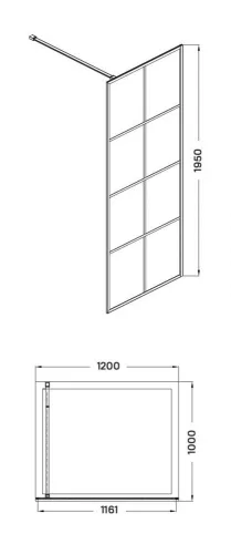 Tino walk-in 120 zuhanyfal méretei