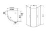 Aquarius 90x90 íves zuhanykabin méretei