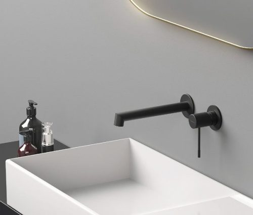 Solaris fali mosdó csaptelep matt fekete