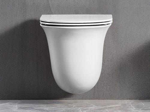 Olivia Rimless fali WC-csésze tetővel