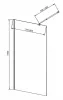 Walk in Fix 80 cm zuhanyfal méretei