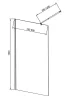 Aqualine Walk in Fix 80 cm zuhanyfal 