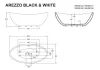 Arezzo White 180x87 szabadon álló kád méretei