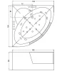 Tivoli 150x150 E-Drive hidromasszázs kád rajz