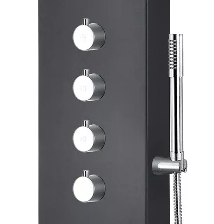 Mariner Black Matt hidromasszázs zuhanypanel csaptelep
