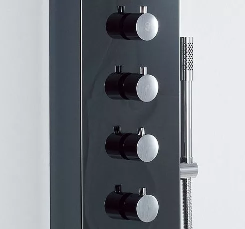 Mariner Black Matt hidromasszázs zuhanypanel csaptelepek