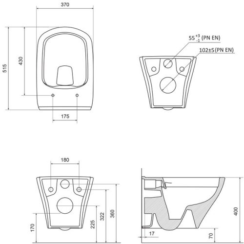 Ravak Classic RimOff Rimless fali WC csésze