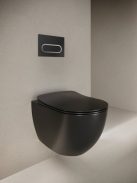 Uni Chrome RimOff Rimless fali WC csésze fekete + tető